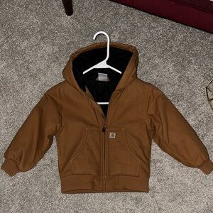 Toddler Carhartt Tan Hooded Jacket